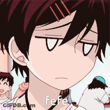 Close Up Face With Fefe Written On It GIF