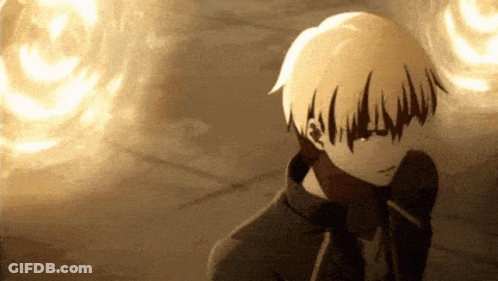Close Up Face With Glowing Circle Background GIF