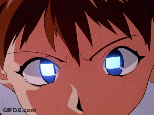 Close Up Face With Glowing Eyes GIF