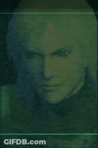 Close Up Face With Green Border GIF