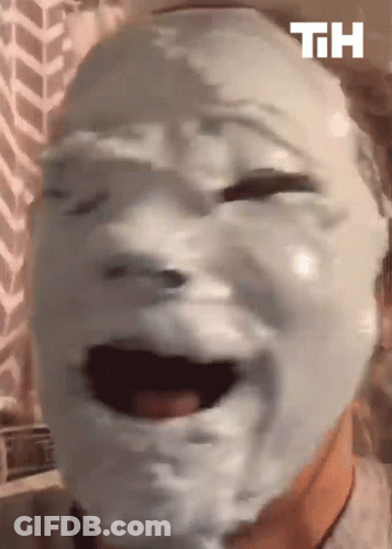 Close Up Face With Letters TH GIF