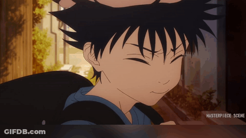 Close Up Face With Masterpiece Scene Below GIF