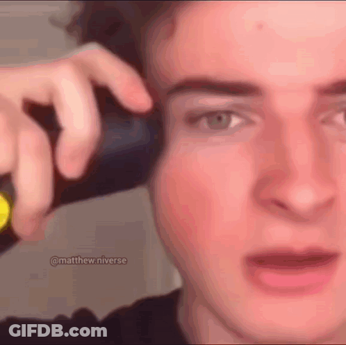 Close Up Face With Matthew Niverse GIF