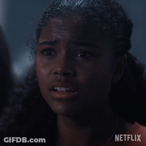 Close Up Face With Netflix Logo GIF