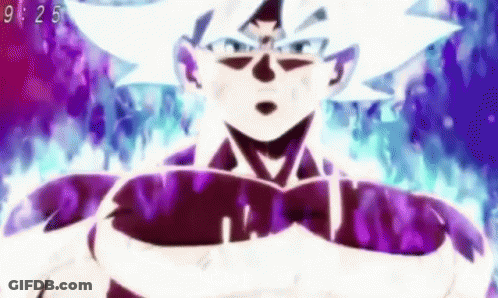 Close-Up Face With Purple And Blue Background GIF