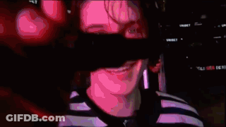 Close Up Face With Purple Background GIF
