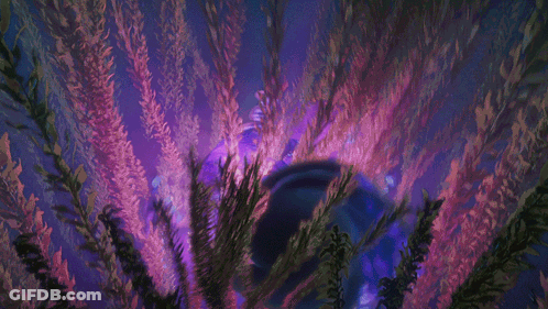 Close Up Face With Purple Background GIF