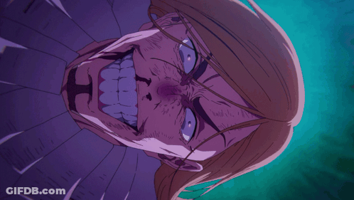 Close Up Face With Purple Eyes GIF