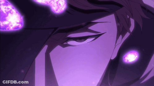 Close-Up Face With Purple Lights GIF