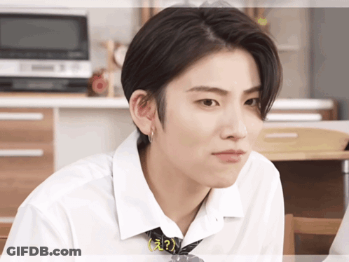 Close Up Face With Question Mark On Collar GIF