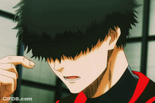 Close Up Face With Red And Black Shirt GIF
