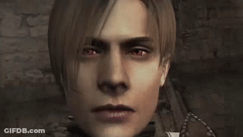 Close Up Face With Red Eyes And Brick Wall GIF