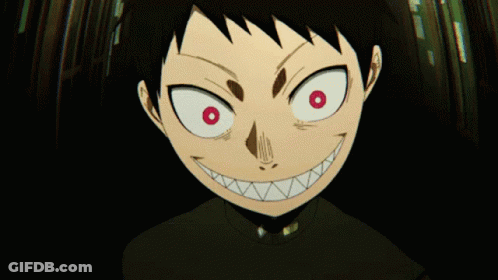Close Up Face With Red Eyes And Teeth GIF
