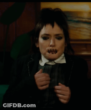 Close Up Face With Stitched Teeth GIF
