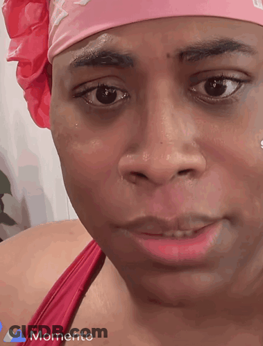Close Up Face With Word Momento GIF