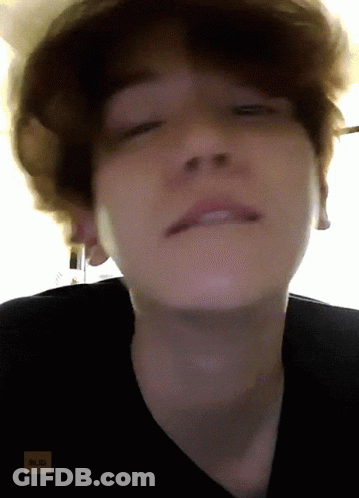 Close Up Face With Yellow Blog Box GIF