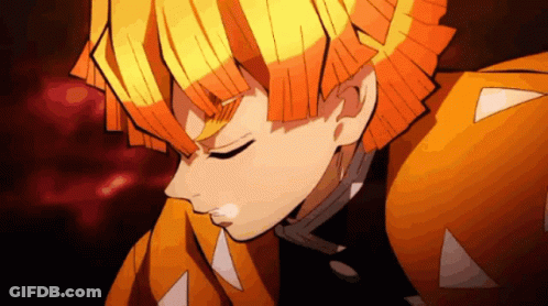 Close Up Face With Yellow Hair And Red Background GIF