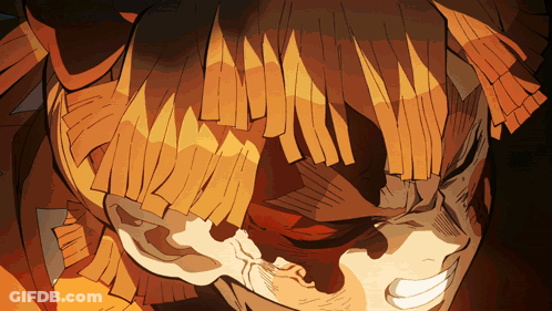 Close Up Face With Yellow Hair And Red Eye GIF