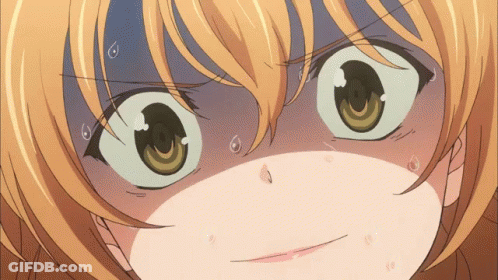 Close-Up Girl Crying Tears Down Forehead GIF