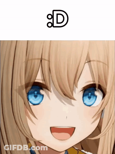 Close Up Girl Face With Letter D GIF