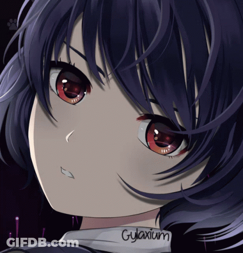 Close Up Girl Face With Name Gylaxium GIF