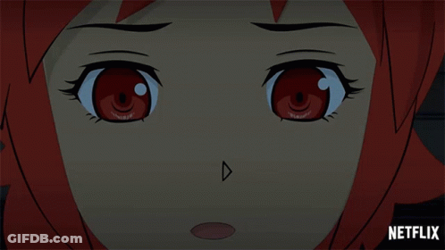 Close Up Girl Face With Netflix Logo GIF