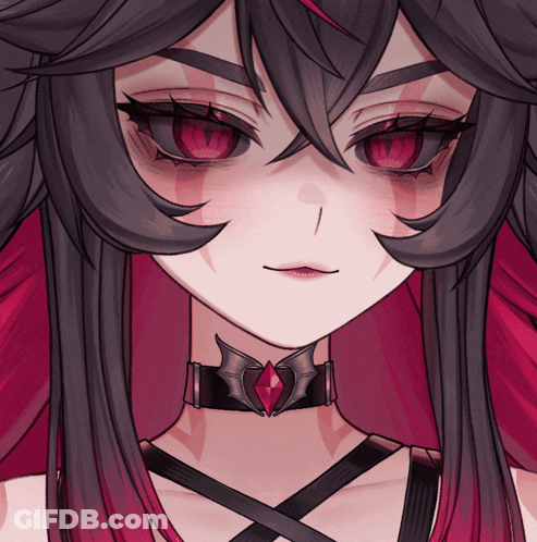 Close Up Girl Face With Red Eyes GIF