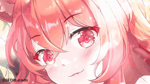 Close Up Girl Face With Red Eyes GIF