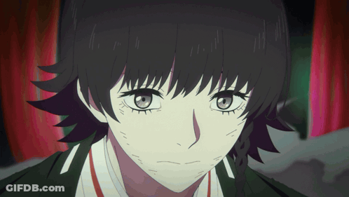 Close Up Girl With Black Hair And Blue Eyes GIF