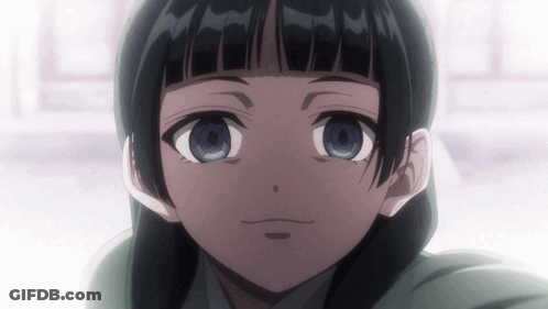 Close-Up Girl With Blue Eyes And Black Hair GIF