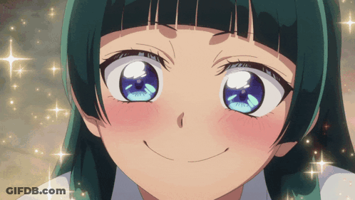 Close-Up Girl With Blue Eyes Making Face GIF