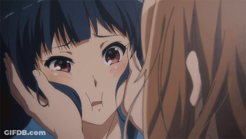 Close Up Girl With Hand On Face GIF