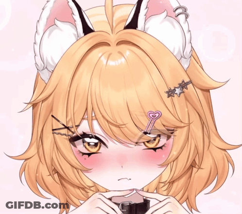 Close Up Girl With Heart Clip In Hair GIF