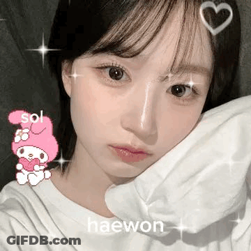 Close Up Girl With Heart On Forehead GIF