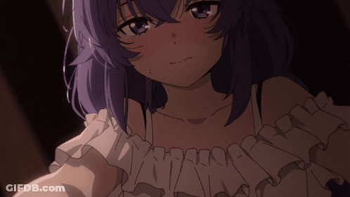 Close Up Girl With Purple Hair GIF
