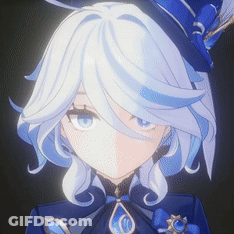 Close Up Girl With White Hair And Blue Hat GIF