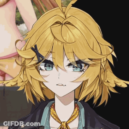 Close-Up Girl With Yellow Hair GIF