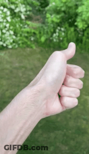 Close Up Hand Giving Thumbs Up GIF