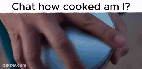 Close Up Hand Saying How Cooked Am I GIF