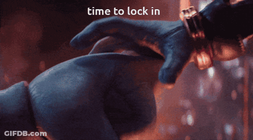 Close Up Hand Saying Time To Lock In GIF