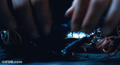Close Up Hands Working On Wire GIF