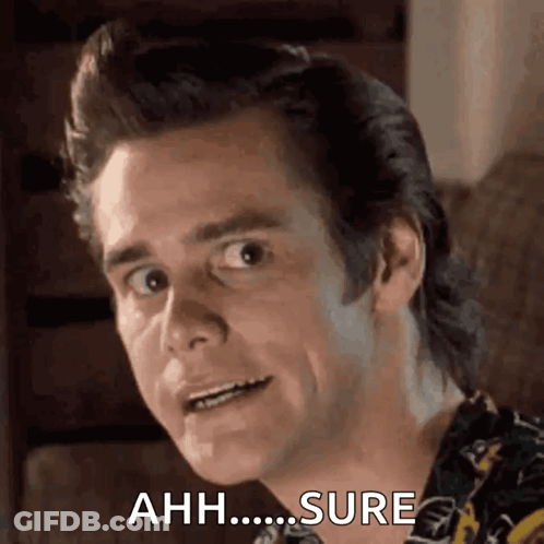 Close-Up Man Ahh Sure GIF
