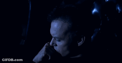 Close Up Man Face Blue Background GIF