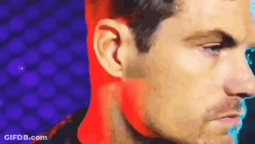 Close Up Man Face Colorful Background GIF