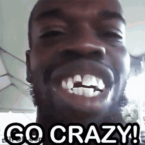 Close Up Man Face Go Crazy GIF