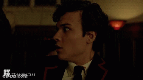 Close Up Man Face Hashtag Deadly Class GIF
