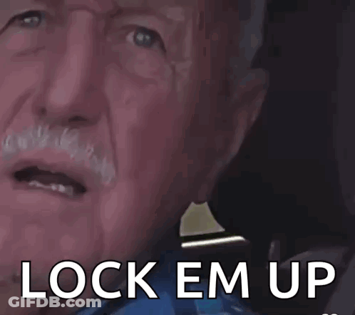 Close Up Man Face Lock Em Up GIF