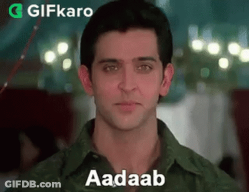 Close Up Man Face Saying Aadaab GIF