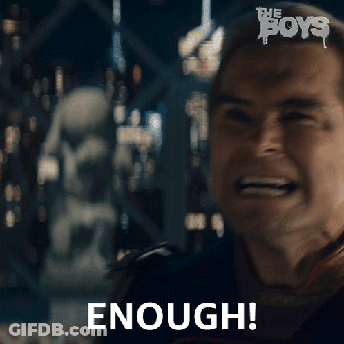 Close Up Man Face Saying Enough GIF