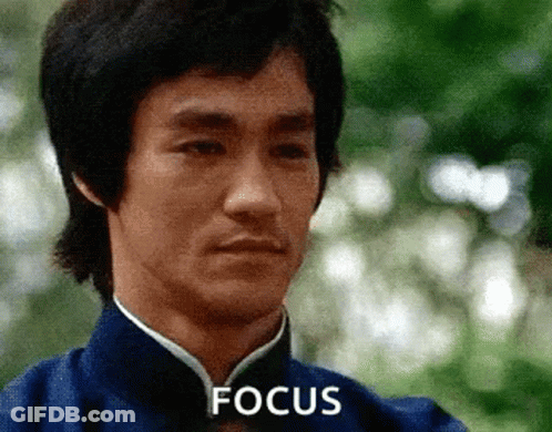 Close Up Man Face Saying Focus GIF